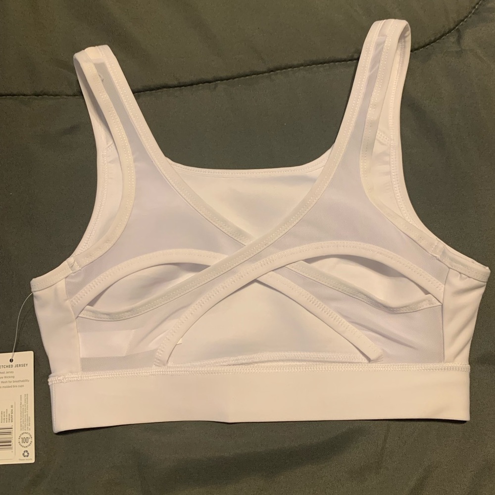 NWT Jockey high support stretched jersey white sports bra Medium